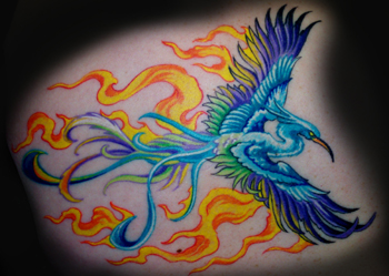 Tattoos - FLAMING PHOENIX ! - 21861